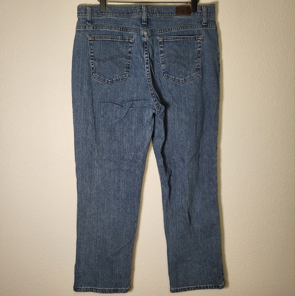 Lee Short Relxed Fit Straight-Leg Denim Jeans size 14 Short - Picture 2 of 8